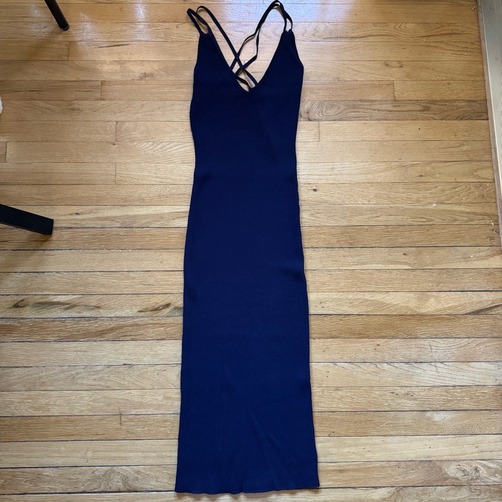 Michael Kors Navy Backless Dress - Picture 3 of 8